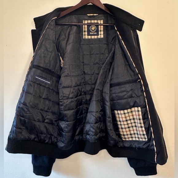 Hart Schaffner Marx Navy Wool Cashmere Smart Coat Large - Picture 3 of 10